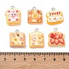 Toast Theme Opaque Resin Imitation Food Pendants RE-CBAFB89-02-3