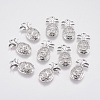 Brass Micro Pave Cubic Zirconia Charms KK-A144-056P-1