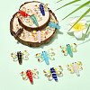 12Pcs 6 Colors Autumn Theme Handmade Lampwork Beads LAMP-CJ0002-91-5