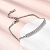 304 Stainless Steel Rhinestone Link Bracelets BJEW-P369-01P-3