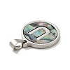 304 Stainless Steel with Paua Shell Pendants STAS-G268-02U-P-3