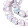 Anti-Tarnish Electroplate Glass Beads Strands EGLA-ZX010-8mm-06-5