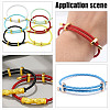 4 Sets 2 Colors Stainless Steel Silicone Bayonet Clasps STAS-AR0002-63-5