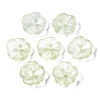 Transparent Spray Painted Imitation Jade Glass Beads GLAA-Q089-003-E002-2