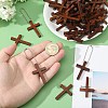 DIY Cross Wood Pendant Decoration Making Kit DIY-GL0004-110-3
