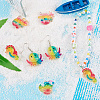 32pcs 8 style Ocean Theme Transparent Resin Pendants RESI-TA0001-46-16