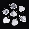 Heart Natural Crystal Pendants G-Q438-15-1