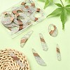 20Pcs 10 Styles Transparent Resin & Walnut Wood Pendants RESI-YW0001-30-6