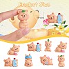 6Pcs Cute Resin Bear Figurines JX316A-2