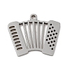 5Pcs 201 Stainless Steel Pendants STAS-B064-12P-1