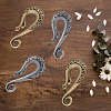 4Pcs 2 Colors Alloy S-Hook Clasps FIND-CP0003-48-8