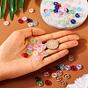  90Pcs 9 Colors Transparent Glass European Beads GLAA-TA0001-79-6