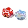 UV Plating Opaque Acrylic Beads PACR-Q005-05-2