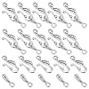 SUNNYCLUE 70Pcs Tibetan Style Alloy Hook and Eye Clasps FIND-SC0008-05-1