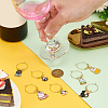 1 Set Cat Alloy Enamel Wine Glass Charms AJEW-FG0002-85-3