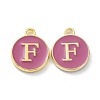 Golden Plated Alloy Enamel Charms ENAM-XCP0001-13F-1