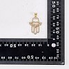 5Pcs Rack Plating Brass Micro Pave Cubic Zirconia Pendants ZIRC-SZ0003-76-8