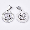 201 Stainless Steel Filigree Pendants STAS-N089-38P-2