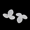 3-Petal Frosted Acrylic Bead Caps SACR-F016-01B-2