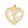 Brass with ABS Plastic Imitation Pearl Pendants KK-G460-07G-2