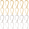 40Pcs 4 Colors Long-Lasting Plated Brass Ear Wire KK-SC0006-51-1