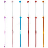 6Pcs 5 Colors DIY Alloy Beadable Crochet Hooks AJEW-TA0003-51-2
