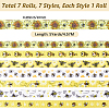 7 Rolls 7 Styles Polyester Bees Printed Grosgrain Ribbons Set SRIB-CY0001-02A-2