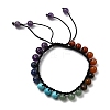 Adjustable Natural & Synthetic Mixed Gemstone Beads Braided Bead Bracelets for Men Women BJEW-L713-B05-4