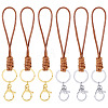 10Pcs 2 Colors Eco-Friendly Korean Waxed Polyester Cord Keychains KEYC-TA00032-1