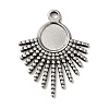 Tibetan Style 304 Stainless Steel Pendant Cabochon Settings STAS-G278-39AS-1