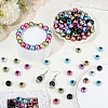 300Pcs Matte Rondelle Spray Painted Acrylic European Beads OACR-PA0001-74-4