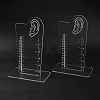 Transparent Acrylic Earring Measurement Display Stand EDIS-NH0001-01-1