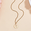 304 Stainless Steel Letter Pendant Necklaces NJEW-LP0001-53G-G-3