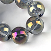 Electroplate Glass Beads Strands X-EGLA-Q062-8mm-A03-4