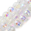 Transparent Electroplate Glass Beads Strands EGLA-N002-34D-H01-1