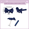 40Pcs 10 Colors Alloy Bowknot Stud Earring Findings EJEW-GA0001-13-2