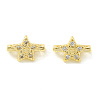 Rack Plating Brass Pave Cubic Zirconia Slide Charms KK-G464-02G-2