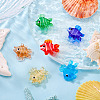 6Pcs 6 Colors Handmade Lampwork Beads Strands LAMP-TA0002-44-6