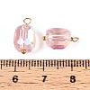 Electroplate Glass Barrel Charms STAS-N110-14G-3