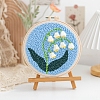 DIY Flower Pattern Punch Embroidery Beginner Kits for Beginners PW-WGB2670-01-1