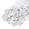 White Opaque Acrylic Beads PACR-YW0001-04B-4