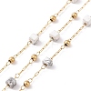 Natural Howlite Square Beaded Chains AJEW-SZ0002-43B-1