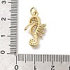 Rack Plating Brass Micro Pave Cubic Zirconia Pendants KK-M296-10G-3