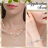 12Pcs 2 Colors Brass Micro Pave Cubic Zirconia Links ZIRC-BBC0003-36-4