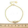 Brass Micro Pave Clear Cubic Zirconia Link Bracelets for Women BJEW-C083-03G-5