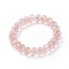 Faceted Glass Abacus Beads Stretch Bracelets BJEW-L632-A02-2