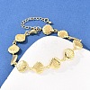 Shell Shape Brass Link Chain Bracelets for Women BJEW-K248-07C-G-1