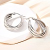 201 Stainless Steel Twist Hoop Earrings EJEW-Q026-04P-5