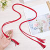 Handmade Imitation Leather Braided Rope Tie Belts AJEW-WH20006-398C-3