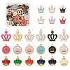 48Pcs 24 Colors Alloy Enamel Charms ENAM-TA0001-23-8